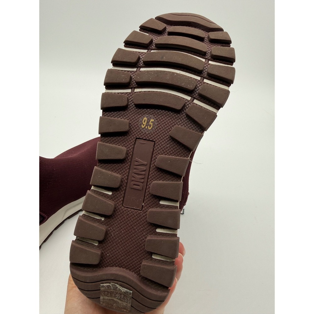 DKNY Women's Burgundy Slip-On Platform Sneaker Boot - Picture 8 of 10